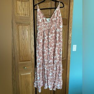 Like New Abercrombie Linen Blend Button-Through Maxi Dress
